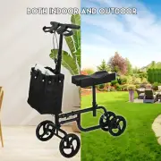 Foldable Walker Knee Scooter w/ Basket Mobility Alternative Crutches Wheelchair