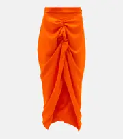 [Vivienne Westwood] Vivienne Westwood Panther asymmetrical crêpe midi skirt AU 4 orange