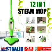 12-IN-1 Handheld Steam Mop Cleaner Carpet Floor Cleaning Steamer 1300W 400ml