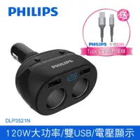 在飛比找momo購物網優惠-【Philips 飛利浦】DLP3521N 電壓顯示一轉二雙