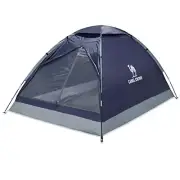 2/3/4 Person Camping Tent with Removable Rain Fly, Easy Navy blue-2 person