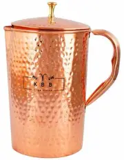 Hammered Design Classic Copper Jug Pitcher 2000 ml