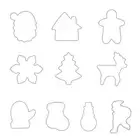 10 Pcs Pastry Tool Cookie Cutter Stainless Steel Christmas Theme Snowflake Shape