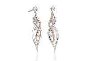 Clogau Welsh Gold Swallow Falls Drop Earrings - 3SCTWIE
