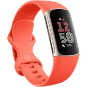 Fitbit Charge 6 Fitness Tracker (Coral/Champagne Gold Aluminium)