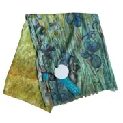 NWT Demdaco Van Gogh Rectangle Scarf, Field With Irises