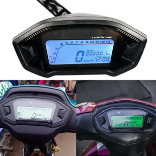 12V機車 LCD 數字指示器車速表適用於本田 Grom 125 MSX125 防水裡程表 改裝數字LCD液晶儀表M3小