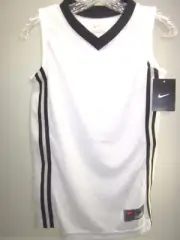 NIKE, YOUTH BASELINE JERSEY BASKETBALL WHITE/BLACK BOYS MEDIUM, NEW $30
