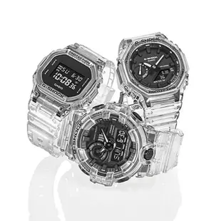 【CASIO 卡西歐】G-SHOCK 八角農家橡樹半透冰塊雙顯手錶 母親節 禮物(GA-2100SKE-7A)