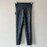 SPANX Navy Blue Reptile Booty Boost 7/8 High Waist Leggings Size Small NEW