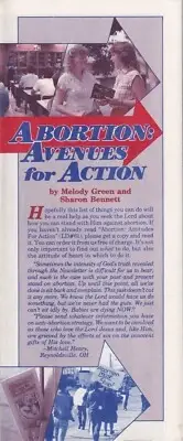Abortion: Avenues for Action - Last Days Tract