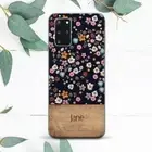 Custom Name Meadow Flowers Wood Case For Samsung Note 20 S20 S21 S22 S23 S24 FE