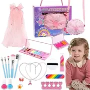 Makeup Set for Kids | Real Kids Makeup Playset Washable Make Up Toy,Dress-Up Cosmetic Case Deluxe Make Up Set for Birthday Toys, Kids Ages 3-12 Years Old