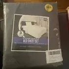 Utopia Bedding Twin XL Microfiber 3 Piece Bed Sheet Set with 1 Pillow Case Grey