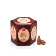 40 Cones HEM Red Rose Incense Cones Backflow Fragrance