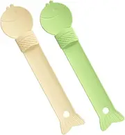 PEPLAYTAL 10pcs Cat Strip Feeders Kitten Treat Squeeze Spoon Fish Shaped Spatula Dispenser for Wet Food Lickable Pet Food Mixing Feeding Scoop Puppies Dog