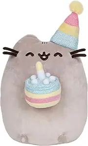 Pusheen Birthday Cake Plush Stuffed Animal Cat, 9.5-Inch Height