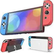 Thin Case OLED - Red-Blue - Dockable Protective Case for Nintendo Switch OLED