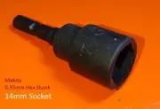 Genuine MAKITA 6.35mm Hex Drive Socket Bit 14mm x 55 [784409-1]