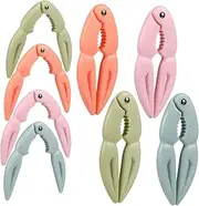 Gatuida Crab Clip Tool Set 8pcs Lobster Clamps Easy to Use Crab Leg Opener Portable Seafood Crackers Sturdy Construction Ergonomic Grip Versatile Shellfish Claw Perfect for Seafood Feasts