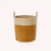 Medium Striped Toy Basket - Mustard by Phile | the memo