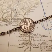 Vintage Italy Honeybee Coin Bracelet, Genuine 10 Centesimi Beekeeper Gift