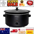 8L Slow Cooker 300W with 2 Heat Settings, Keep Warm, Cool Touch Handles - Black