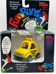 TOMY FUN RUNS SPORTY SPIKE TAXI VEHICLE MINT FACTORY SEALED BOX HARDER TO FIND