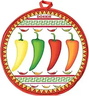 DOKKIA Tortilla Warmer Taco 12 Inch Insulated Cloth Pouch - Microwavable Use Fabric Bag to Keep Food Warm (12 Inch, Chilli Pepper Fiesta Themed Taco Wrap Flour)