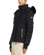 Moose Knuckles Betta Shearling Trim Down Puffer Jacket