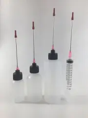 Plastic Squeeze Bottles 1oz,2oz,4oz,10ML Syringe 3" Applicators for Clock Oil