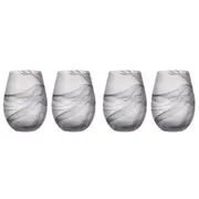 2x 2pc Tempa Skylar Storm Stemless Red/White Wine Glass Drinkware/Bar Set