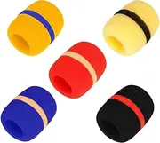 5 Pack A58WS Thick Colorful Microphone Windscreen Sponge Foam Cover for Shure SM58,Beta58A Handheld Microphone