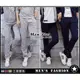 【Men Star】免運費 韓版拚色情侶棉褲 工作長褲 瑜珈長褲 男 女 媲美 puma vans forever21