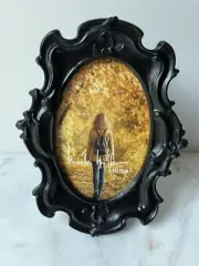 New Gothic Black Ornate Picture Frame For Photo 4x6” Oval Opening
