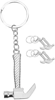 [HOUDERCO] 5pcs Mini Hammer Keychain Unique Metal Bag Pendant Creative Purse Hanging Ornament for Key Ring with Classic Design Practical and Decorative Keychain