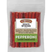 Pepperoni Sausage Snack Sticks, Naturally Smoked, Ready to Eat, High Protein,...