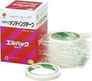 Nichiban MDLP-12 Mending Tape Large Roll, El Pack, 0.5 inches (12 mm) x 98.4 ft (30 m), 12 Rolls