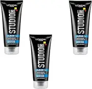 L'Oreal Paris Studio Line Strong Hold Clear Minded Clean Gel, 6.8 Fl Oz (Pack of 3)