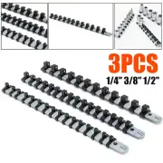 3pcs Socket Organizer Tray 340 mm Socket Holder 1/4" 3/8" 1/2" Socket Wrench