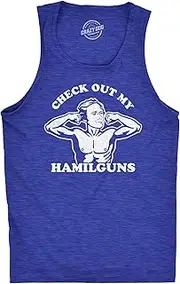 [Crazy Dog T-shirts] Check Out My Hamilguns Mens Fitness Tank Funny Alexander Hamilton 4th Of July Fitness Novelty Shirt