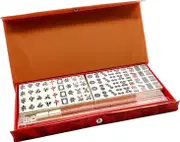 Mahjong | Professional Chinese Mahjong Game Set | Classic Mahjong Set Family Play | Portable Majiang Set With 144 Numbered Tiles