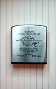 Vintage Barlow Mini Pocket Tape Measure Advertising Hillsboro Wood Products Inc