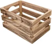 Luxshiny Wooden Crate Storage Box Vintage Organizer for Home Office Large Capacity Wooden Basket for Clothes and Stylish Design for All Spaces