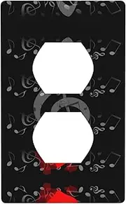 Music Note Heart Duplex Socket Decorative Wall Panel Electrical Switch Panel