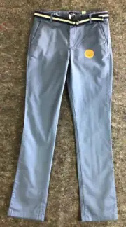 Children's Place Boys Size 16 Light Blue Dress Casual Pants with Belt