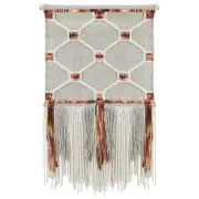 NEW Tapete Rug Grey & Rust Wool Scandi Wall Hanging