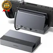 Steam Deck Dock 9-in-1 USB-C Hub Stand 4K HDMI Ethernet 100W PD Switch ROG Ally
