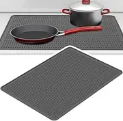 Stove Top Covers Silicone Stove Top Mat 28 x 20 inch Large Stove Top Protector Heat Resistant Glass Cooktop Protector Reusable Dark Gray Stove Top Pad for Electric Stove Top Countertop Table