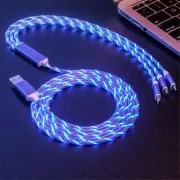 3 in 1 LED Light Up Charger Charging Cable USB Cord for Android Samsung iPhone